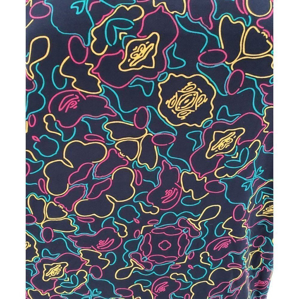 LuLaRoe Irma Tunic Top Black Bright Colors Fun Size Small New With Tag - Picture 3 of 9